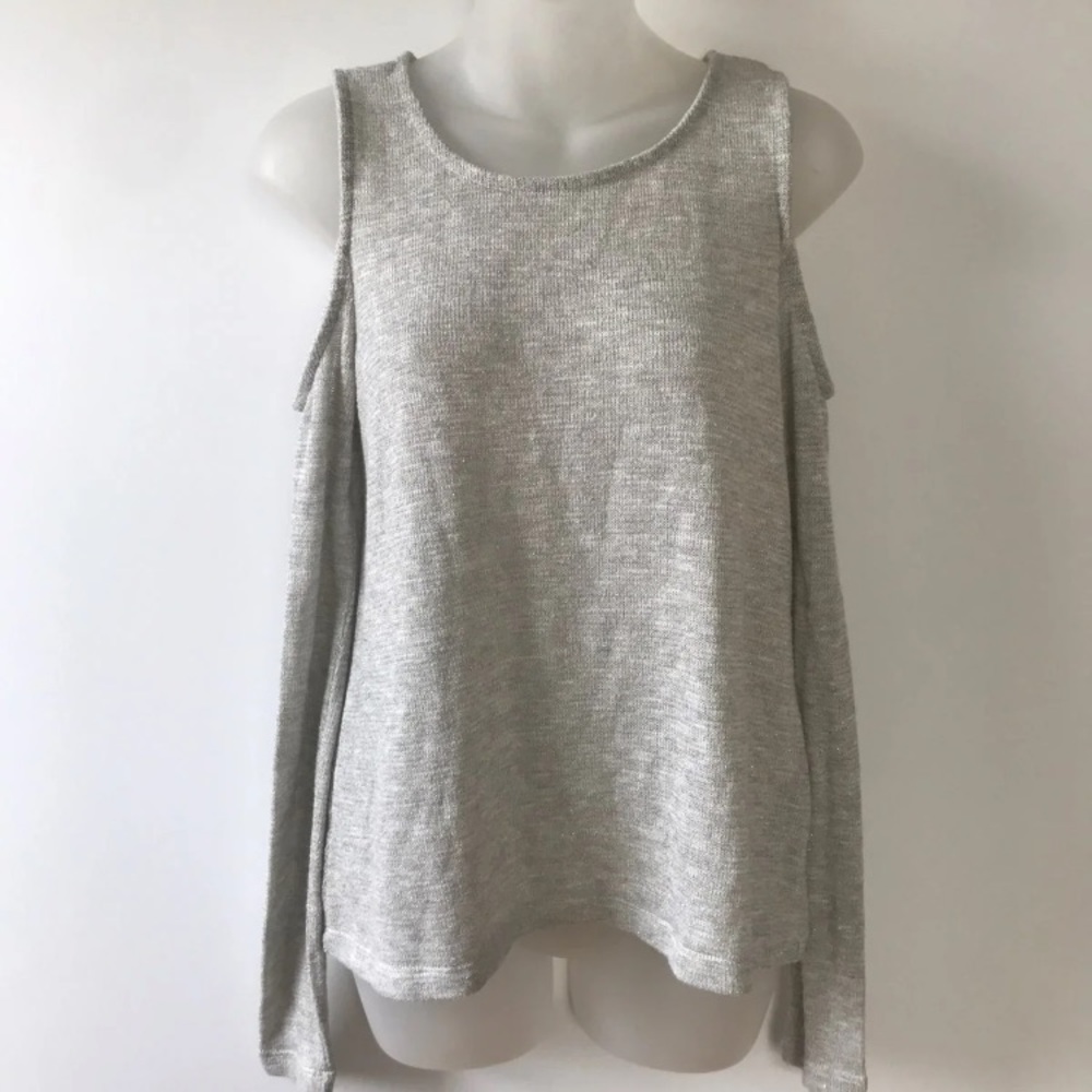 A&F Cold Shoulder Shine Sweater